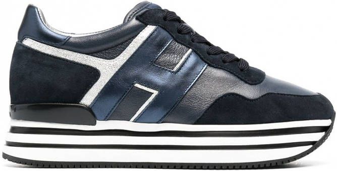 Hogan H222 sneakers met plateauzool Blauw - Schoenen.nl