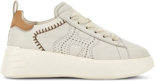 Hogan Rebel H564 sneakers met plateauzool Beige