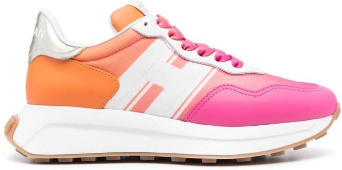 Hogan Sneakers met colourblocking Oranje