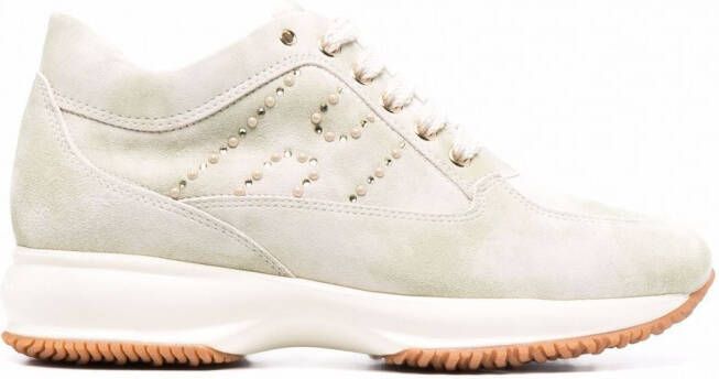 Hogan Sneakers met logopatch Beige
