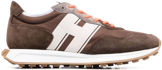 Hogan Sneakers met suède vlakken Bruin