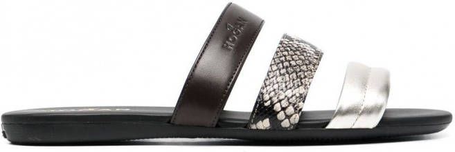 Hogan Valencia sandalen met leren bandje Bruin