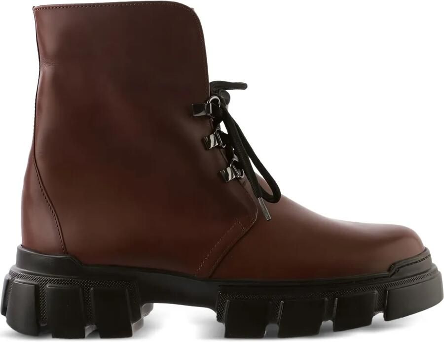 Hogl Winter enkellaarzen met chunky zool Bruin