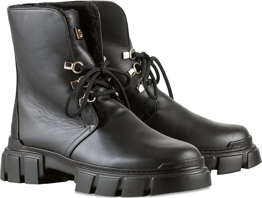 Hogl Winter enkellaarzen met chunky zool Zwart