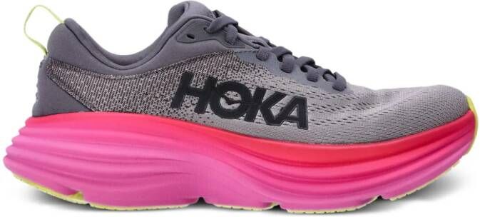 HOKA Bondi 8 sneakers met logoprint Grijs