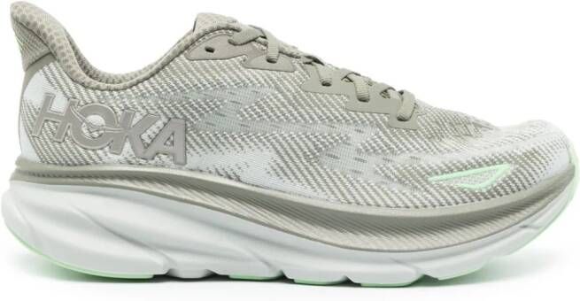 HOKA Clifton 9 sneakers met mesh vlak Groen