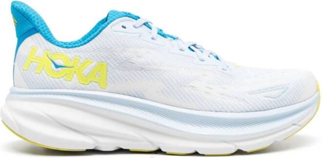 HOKA Clifton 9 sneakers met mesh vlakken Blauw