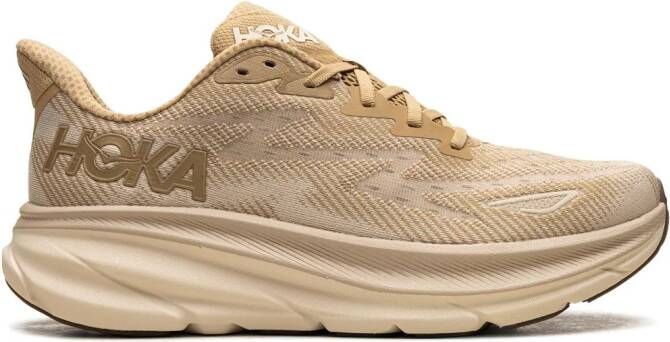 HOKA Clifton 9 "Wheat Shifting Sand" sneakers Beige