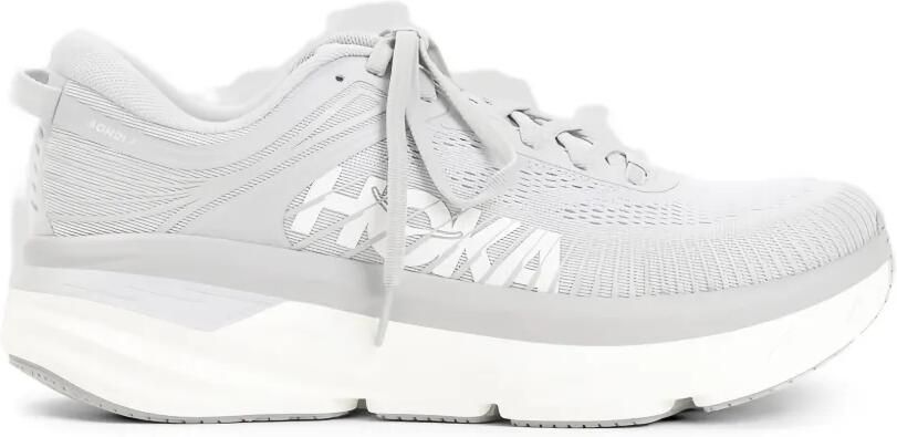 HOKA Bondi 7 gebreide low-top sneakers Grijs