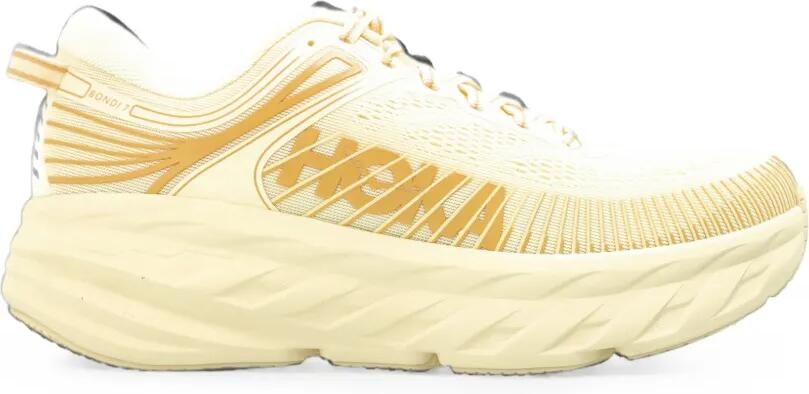 HOKA Bondi 7 mesh sneakers Geel