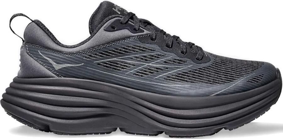 HOKA Bondi 8 TS Caged "Charcoal Grey Grey Skies" sneakers Grijs