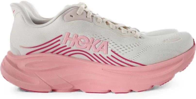HOKA Clifton 11 sneakers met chunky zool en logoprint Wit