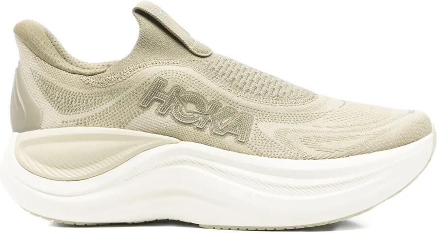 HOKA Sneakers met logo-patch Groen