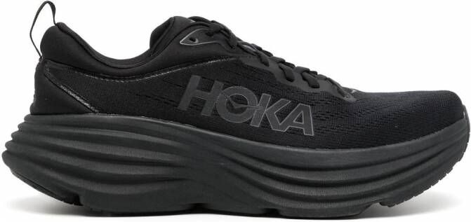 HOKA Sneakers met logopatch Zwart