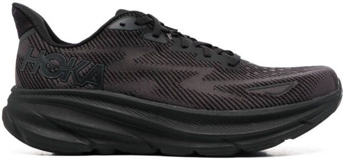 HOKA Sneakers met mesh vlak Zwart