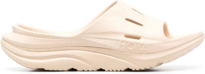 HOKA Ora Recovery slippers Beige