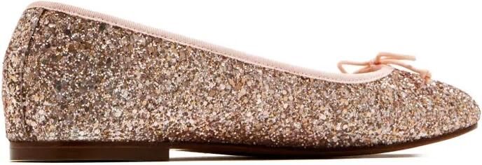 HOUSE OF BALLERINAS Ballerina's met glitters en strikdetail Beige - Foto 4