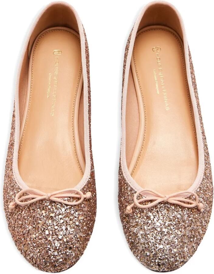 HOUSE OF BALLERINAS Ballerina's met glitters en strikdetail Beige - Foto 3