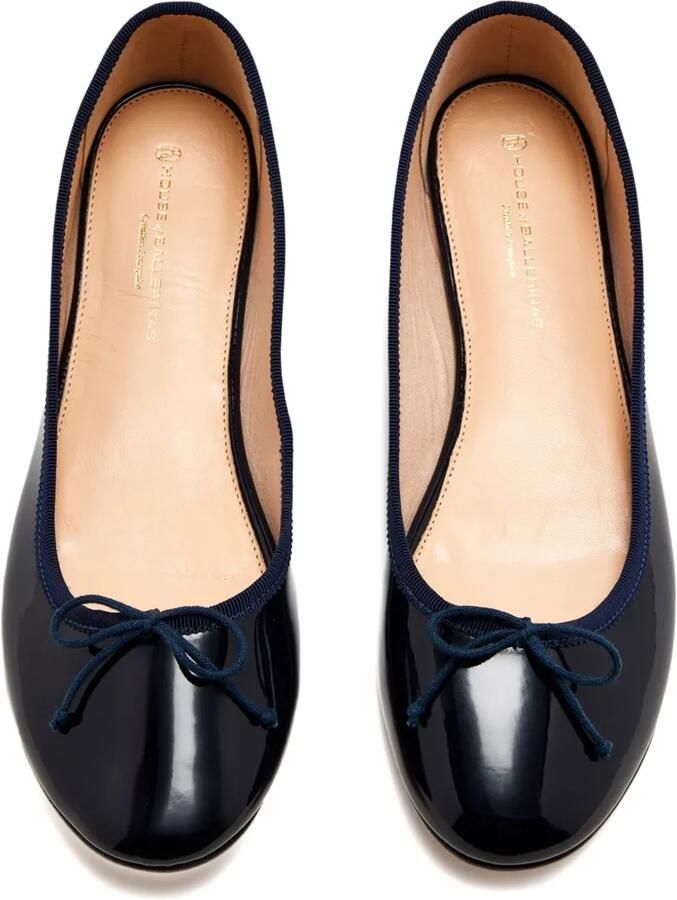 HOUSE OF BALLERINAS Charlotte ballerina's met strikdetail Blauw - Foto 3