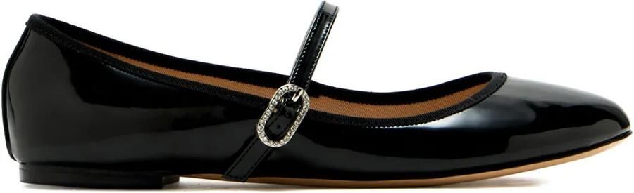 HOUSE OF BALLERINAS Lakleren ballerina's met gesp Zwart