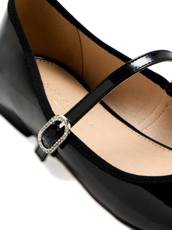 HOUSE OF BALLERINAS Lakleren ballerina's met gesp Zwart - Foto 2