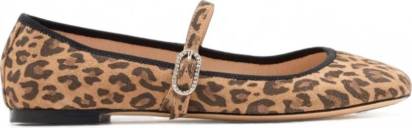 HOUSE OF BALLERINAS Mary ballerina's met luipaardprint Bruin