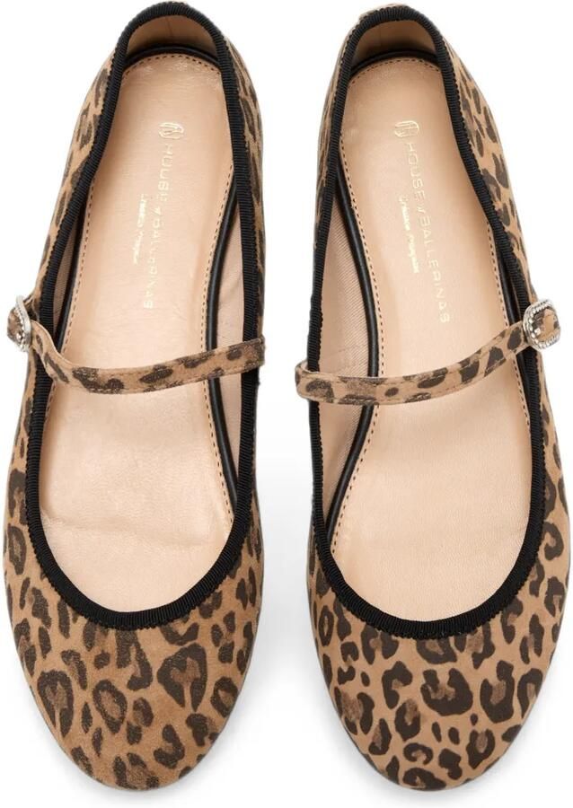 HOUSE OF BALLERINAS Mary ballerina's met luipaardprint Bruin - Foto 3