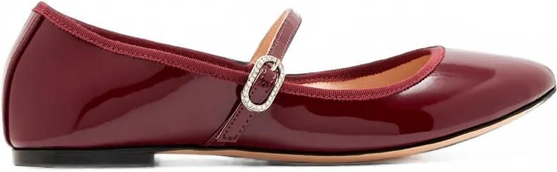 HOUSE OF BALLERINAS Mary lakleren ballerina's verfraaid met kristallen Rood