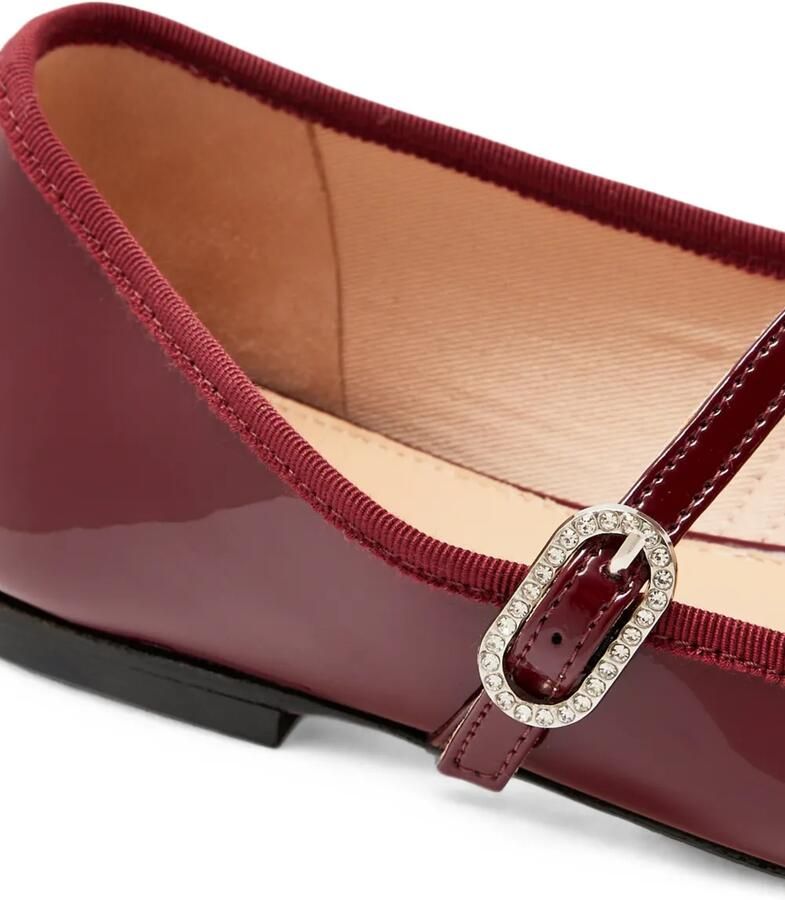HOUSE OF BALLERINAS Mary lakleren ballerina's verfraaid met kristallen Rood - Foto 2