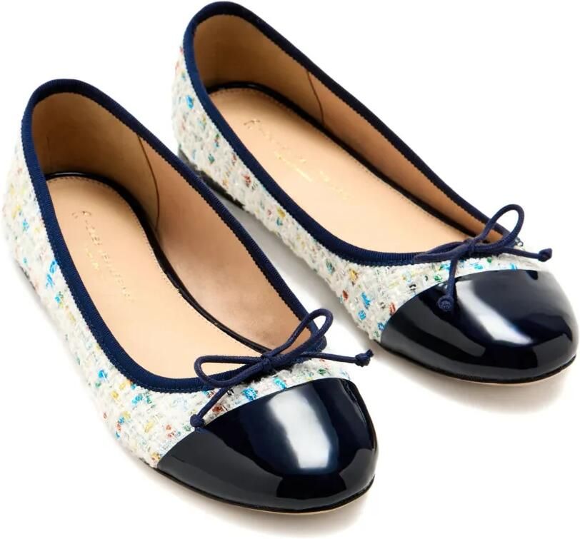 HOUSE OF BALLERINAS Sophie tweed ballerina's Blauw - Foto 2