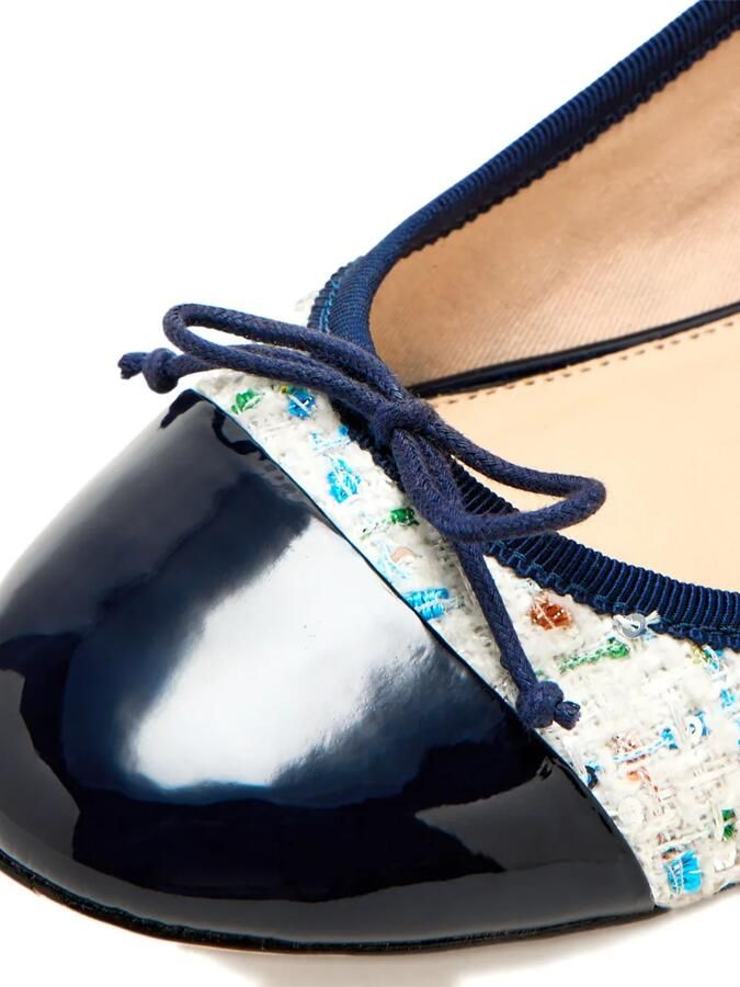 HOUSE OF BALLERINAS Sophie tweed ballerina's Blauw - Foto 3