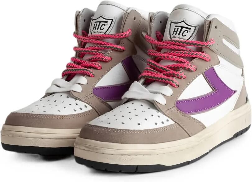 Htc Los Angeles Starlight High sneakers met geperforeerde details Wit - Foto 5