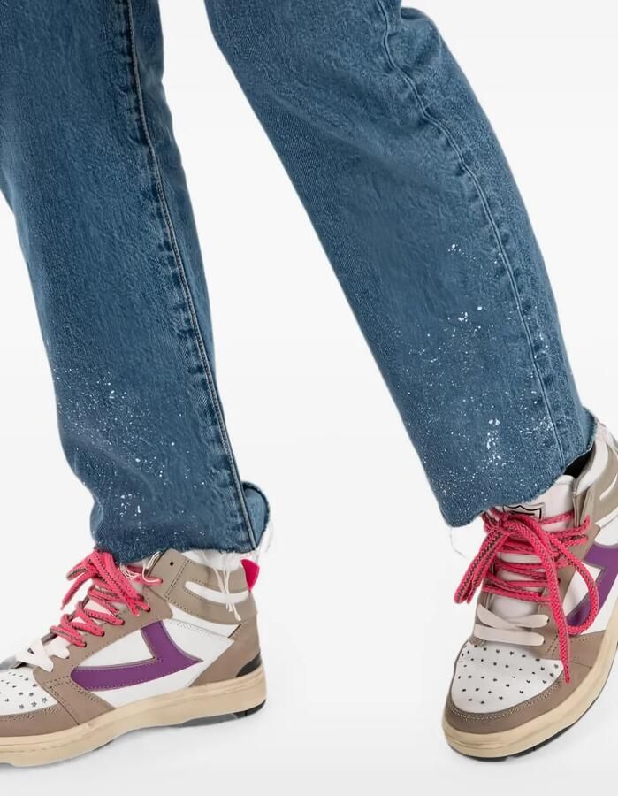 Htc Los Angeles Starlight High sneakers met geperforeerde details Wit - Foto 2