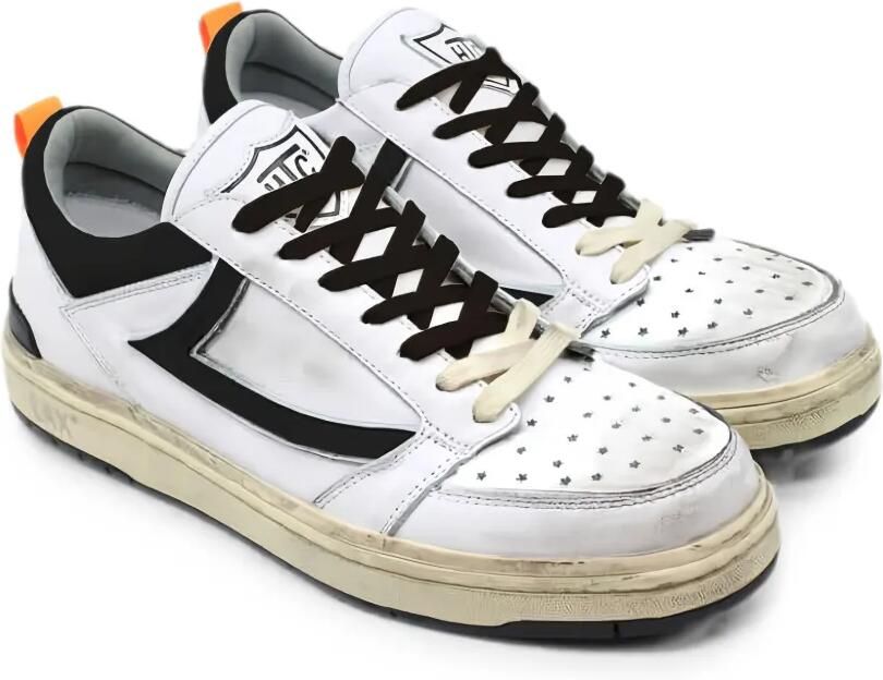 Htc Los Angeles Starlight leren sneakers met geperforeerde details Wit - Foto 2