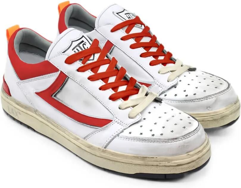Htc Los Angeles Starlight leren sneakers met geperforeerde details Wit - Foto 2
