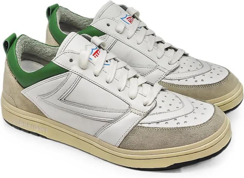 Htc Los Angeles Starlight leren sneakers met geperforeerde details Wit - Foto 3
