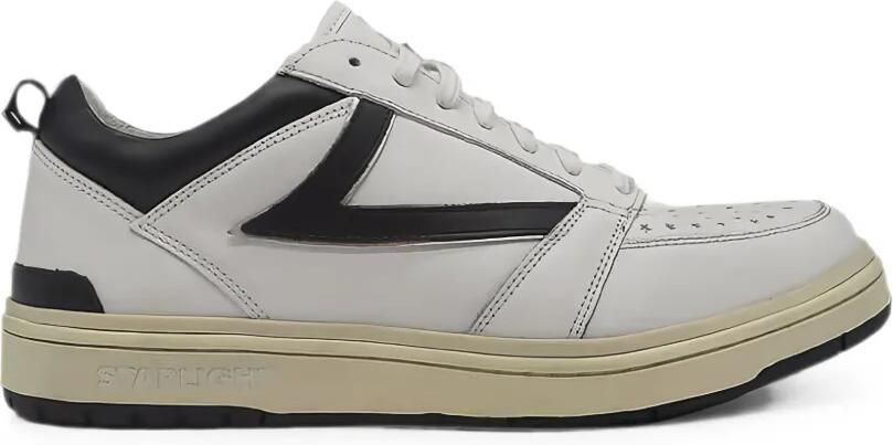Htc Los Angeles Starlight leren sneakers met geperforeerde details Wit