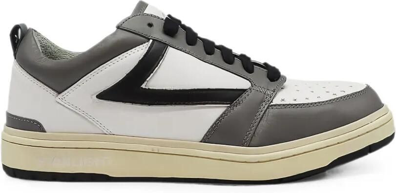 Htc Los Angeles Starlight leren sneakers met geperforeerde ster Wit