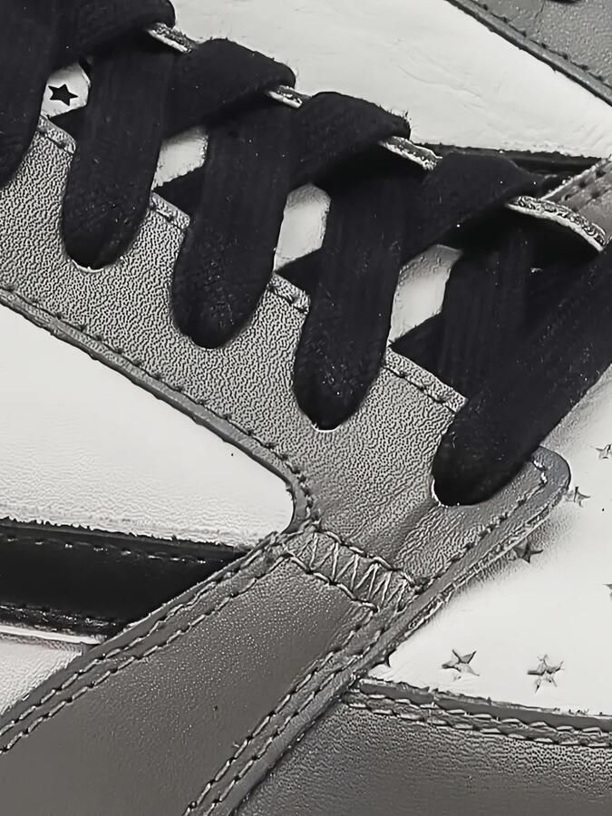 Htc Los Angeles Starlight leren sneakers met geperforeerde ster Wit - Foto 2