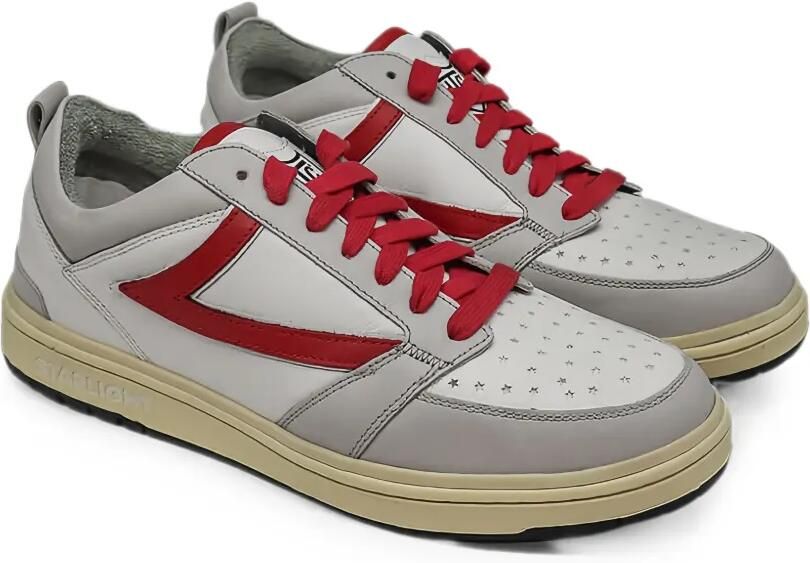 Htc Los Angeles Starlight leren sneakers Wit - Foto 3