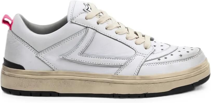 Htc Los Angeles Starlight Low Shield sneakers met geperforeerde ster Wit