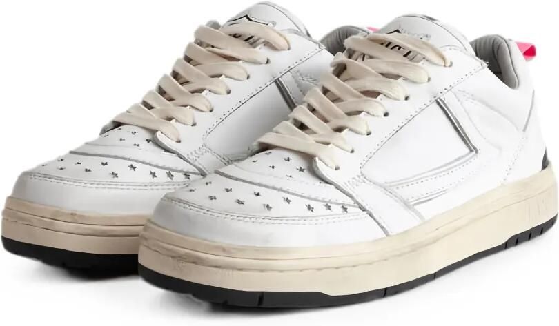 Htc Los Angeles Starlight Low Shield sneakers met geperforeerde ster Wit - Foto 5