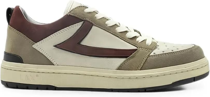Htc Los Angeles Starlight suède sneakers met vlakken Beige