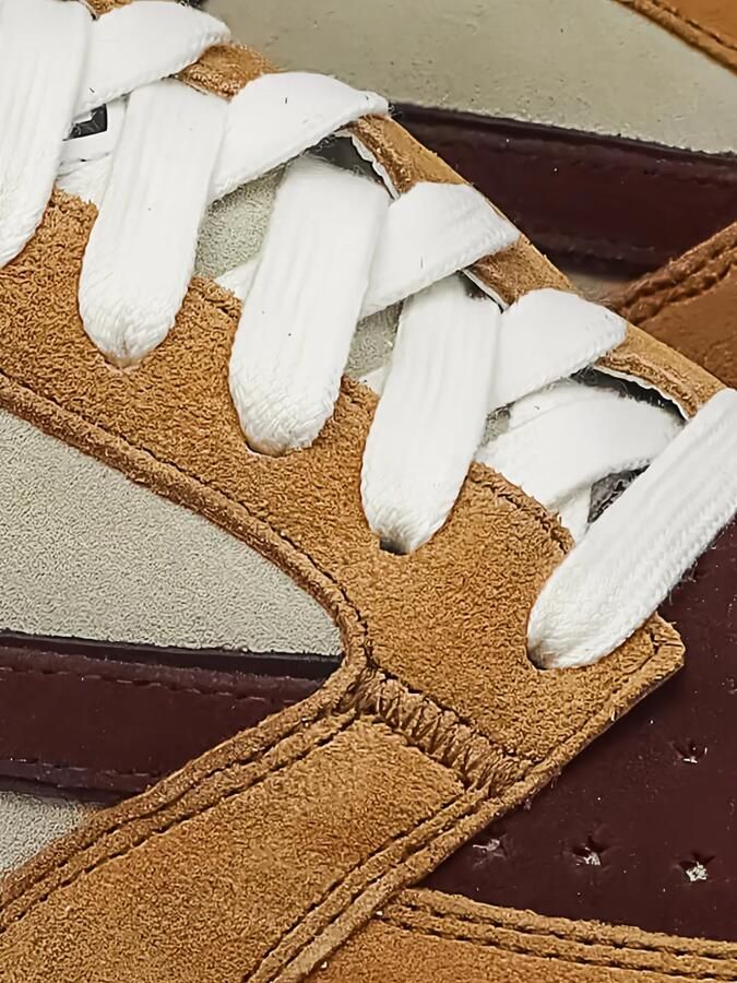 Htc Los Angeles Starlight suède sneakers met vlakken Bruin - Foto 2