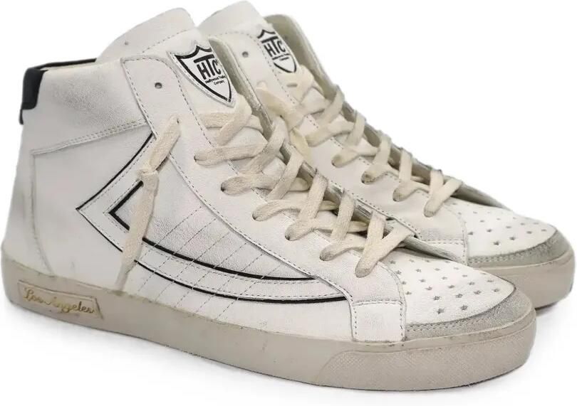 Htc Los Angeles Vipers gerafelde high-top sneakers Wit