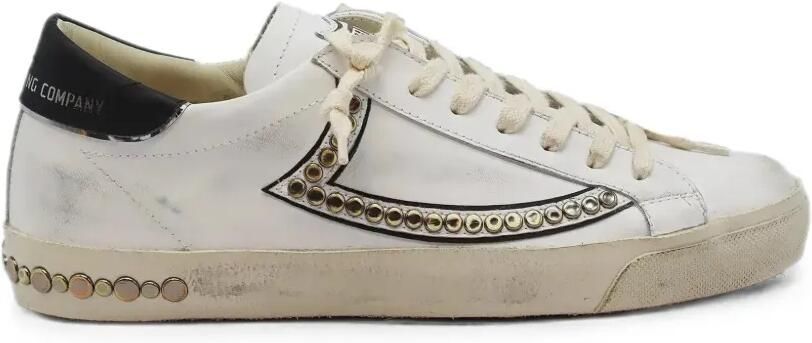 Htc Los Angeles Vipers gerafelde sneakers met studs Wit