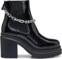 HUGO Chelsea laarzen met ketting afwerking en spikes Zwart - Thumbnail 1