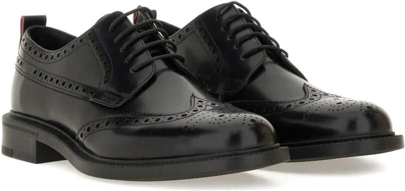 HUGO Brogue loafers met veters Zwart - Foto 3