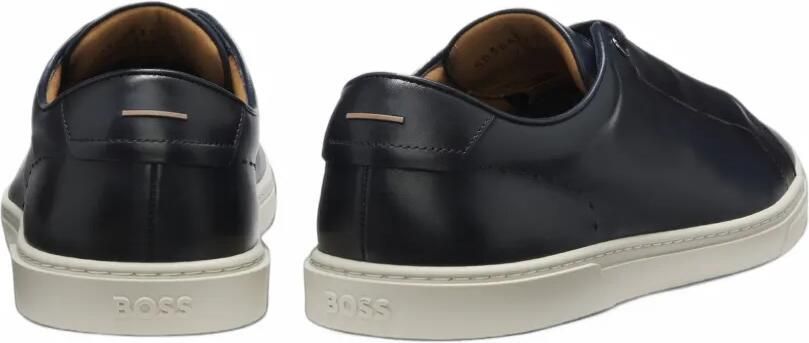 HUGO Gary sneakers in brushed leather Blauw - Foto 4