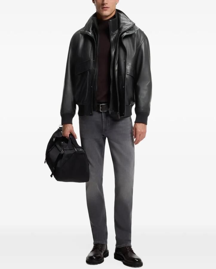HUGO grained-leather boots Bruin - Foto 3